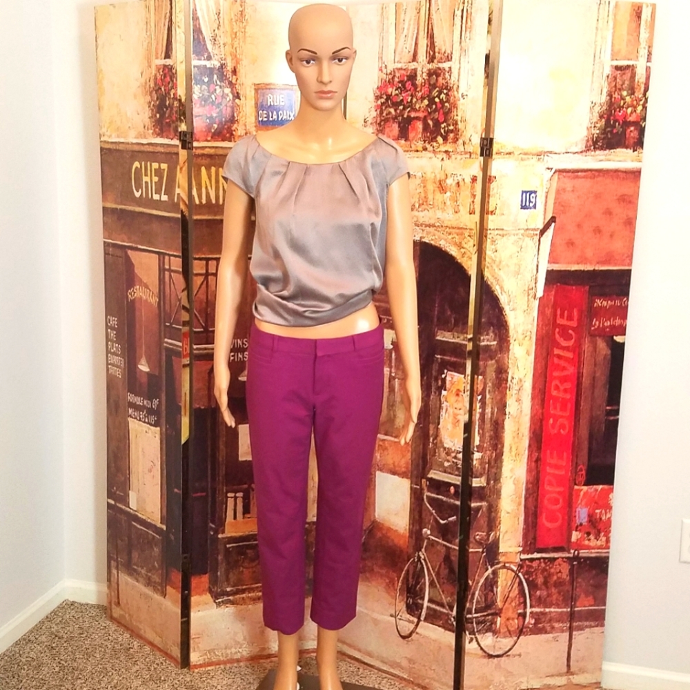 Banana Republic Purple Cropped Pant